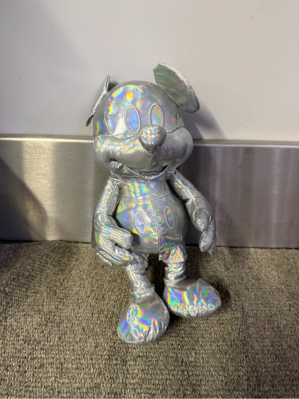 Disney Iridescent Silver Mickey Mouse Plush